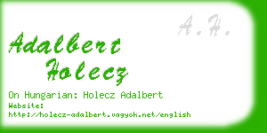 adalbert holecz business card